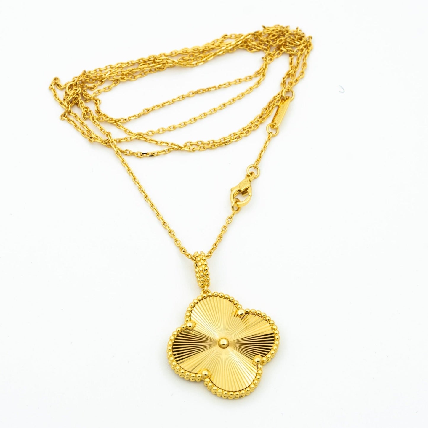 [Dawnora Jewelry]CLOVER 25MM PEDANT NECKLACE GOLD