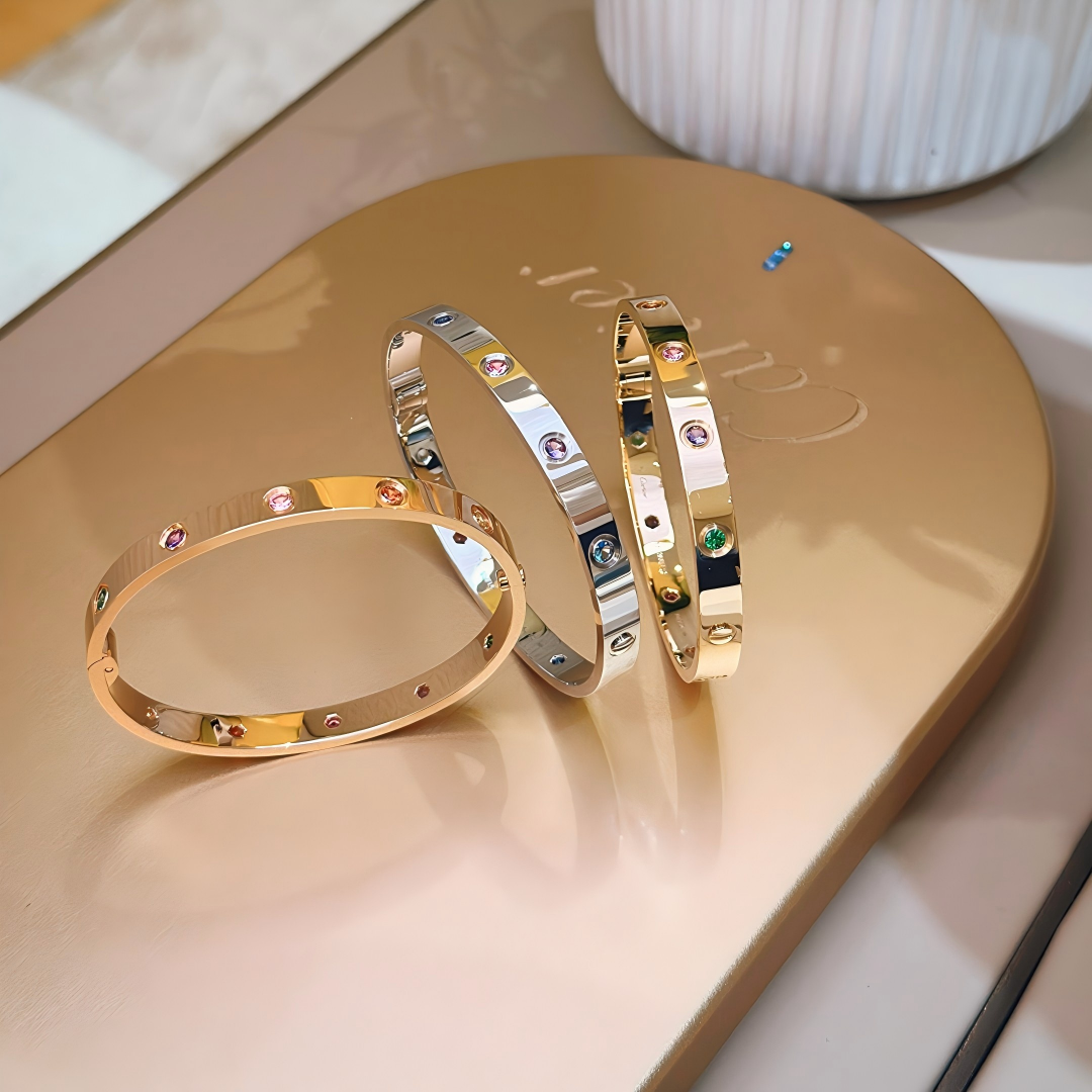 [Dawnora Jewelry]2026 RAINBOW LOVE BRACELET 6.1MM  10 DIAMONDS