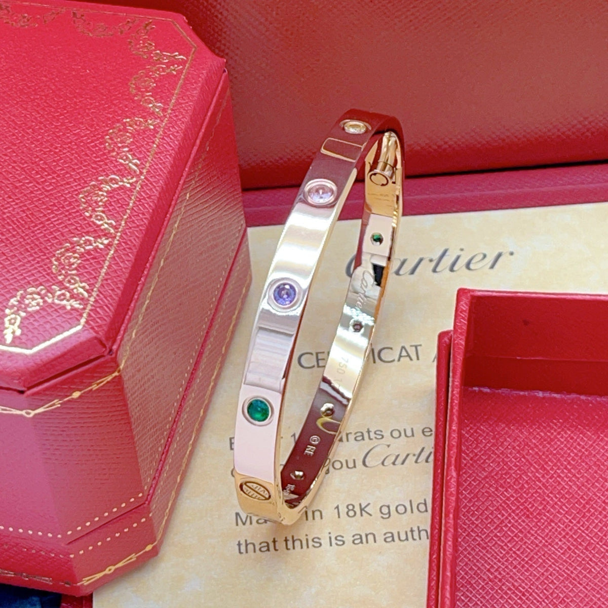 [Dawnora Jewelry]2026 RAINBOW LOVE BRACELET 6.1MM  10 DIAMONDS