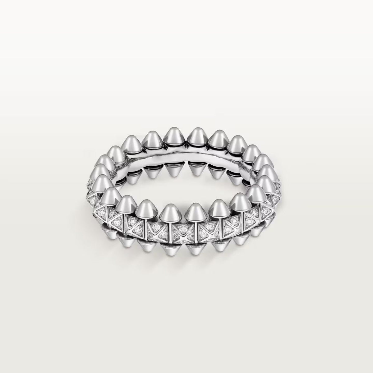 [Dawnora Jewelry]CLASH 6.4MM SMALL FULL DIAMOND RING