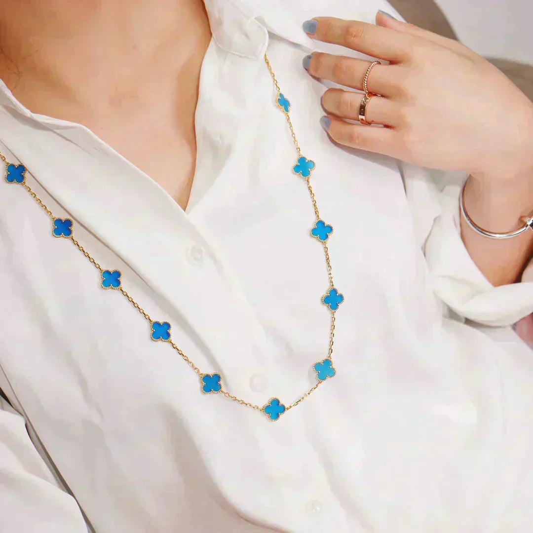 [Dawnora Jewelry]CLOVER 20 MOTIFS TURQUOISE GOLD