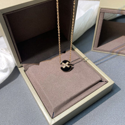 [Dawnora Jewelry]JEUX DE PINK GOLD DIAMOND NECKLACE