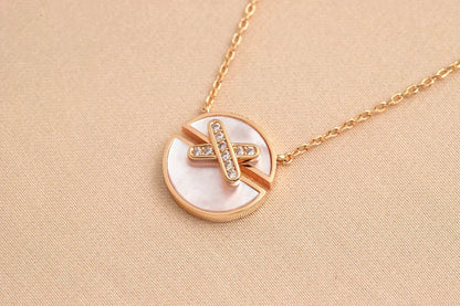 [Dawnora Jewelry]JEUX DE ROSE GOLD DIAMOND NECKLACE