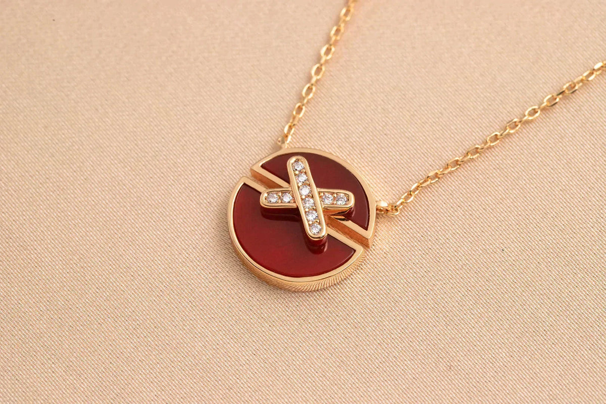 [Dawnora Jewelry]JEUX DE ROSE GOLD DIAMOND NECKLACE