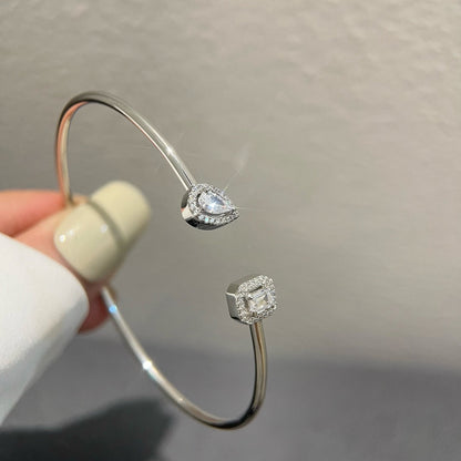[Dawnora Jewelry]JONC FLEX MY TWIN TOI & MOI SILVER DIAMOND BRACELET