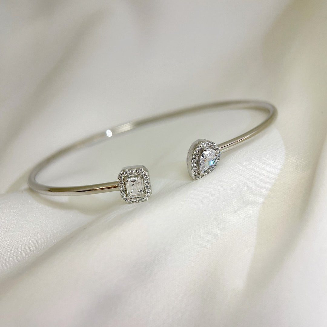 [Dawnora Jewelry]JONC FLEX MY TWIN TOI & MOI SILVER DIAMOND BRACELET
