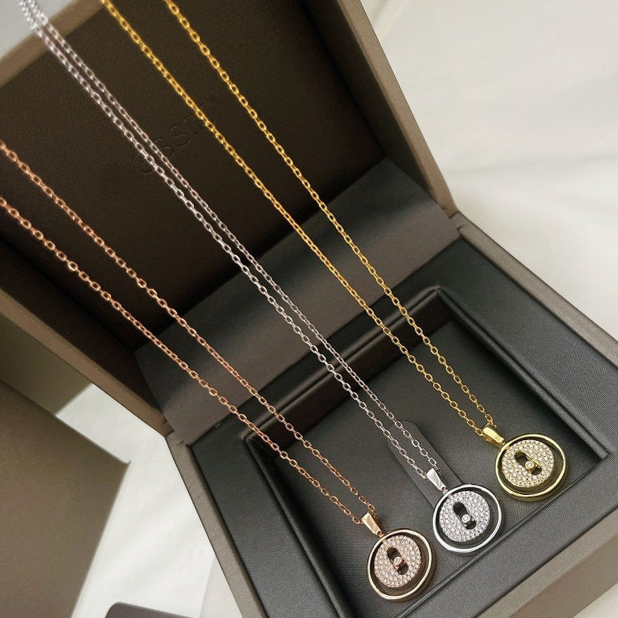 [Dawnora Jewelry]LUCKY MOVER PM PAVED NECKLACE