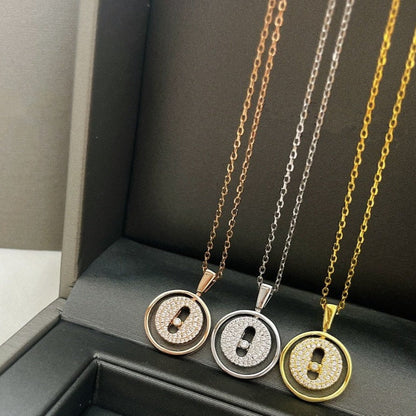 [Dawnora Jewelry]LUCKY MOVER PM PAVED NECKLACE