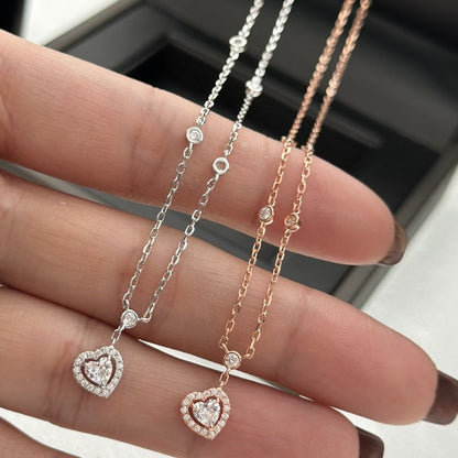 [Dawnora Jewelry]JOY HEART DIAMOND NECKLACE