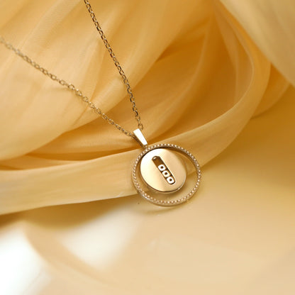 [Dawnora Jewelry]LUCKY MOVE MM SILVER DIAMOND NECKLACE