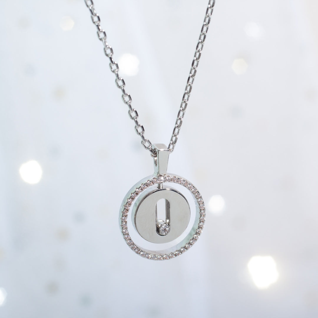 [Dawnora Jewelry]LUCKY MOVE PM NECKLACE SILVER DIAMOND
