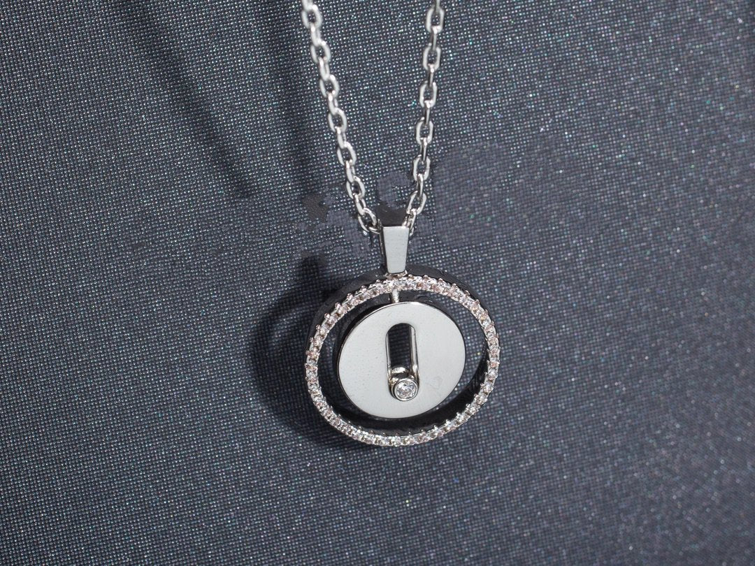 [Dawnora Jewelry]LUCKY MOVE PM NECKLACE SILVER DIAMOND