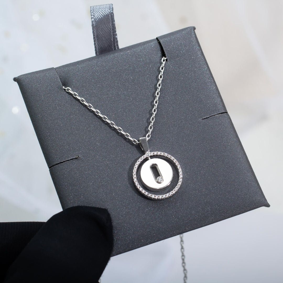 [Dawnora Jewelry]LUCKY MOVE PM NECKLACE SILVER DIAMOND