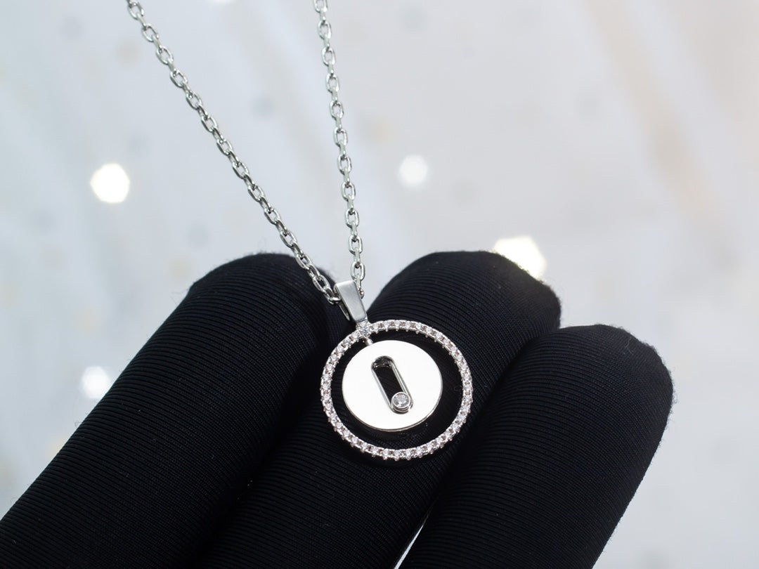 [Dawnora Jewelry]LUCKY MOVE PM NECKLACE SILVER DIAMOND