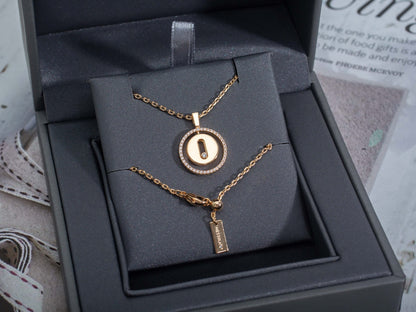 [Dawnora Jewelry]LUCKY MOVE PM NECKLACE PINK GOLD DIAMOND