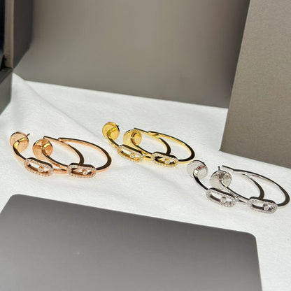 [Dawnora Jewelry]CREOLES MOVE UNO PM DIAMOND EARRINGS