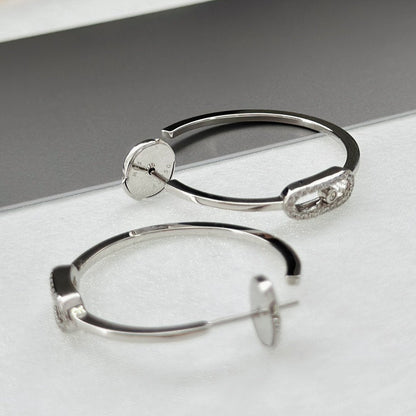 [Dawnora Jewelry]CREOLES MOVE UNO PM DIAMOND EARRINGS