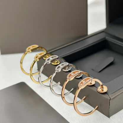 [Dawnora Jewelry]CREOLES MOVE UNO PM DIAMOND EARRINGS
