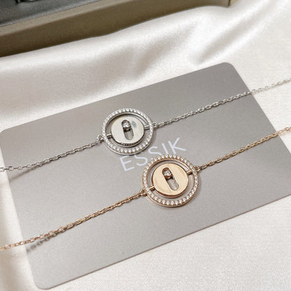 [Dawnora Jewelry]LUCKY MOVE PAVED DIAMOND BRACELET