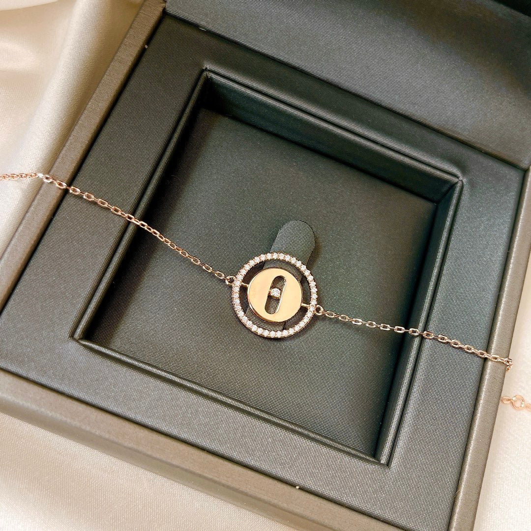 [Dawnora Jewelry]LUCKY MOVE PAVED DIAMOND BRACELET