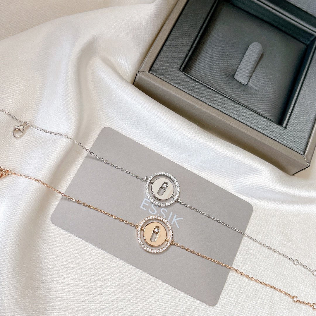 [Dawnora Jewelry]LUCKY MOVE PAVED DIAMOND BRACELET