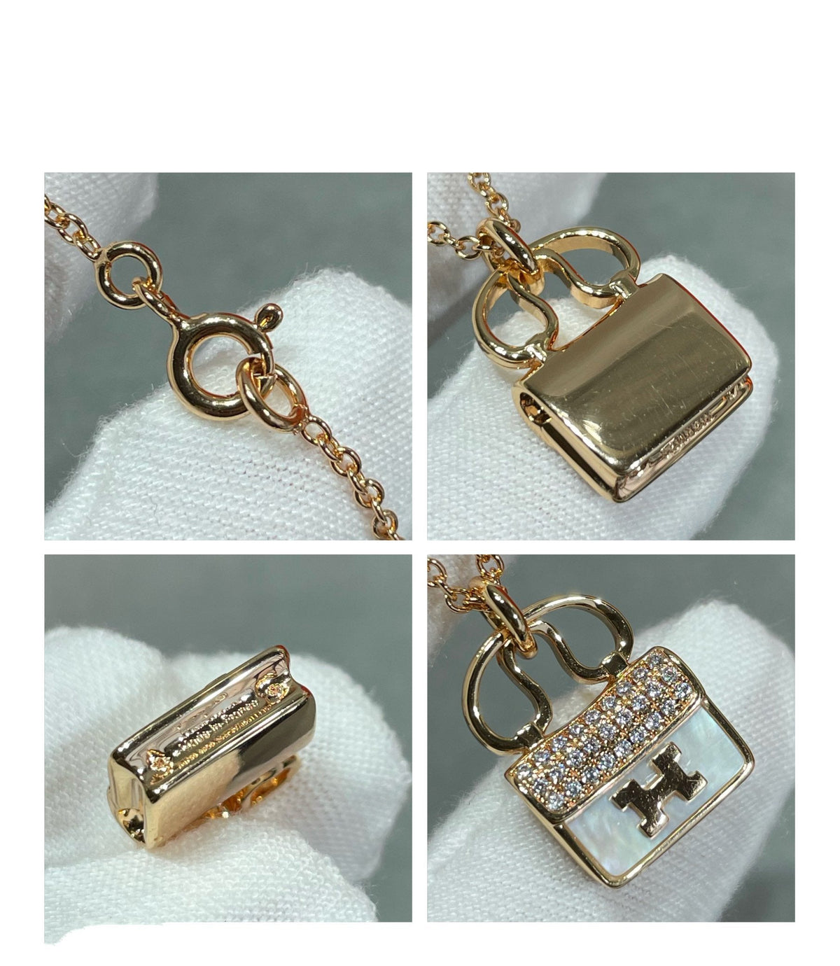 [Dawnora Jewelry]H CIRCE MOISSANITE PENDANT NECKLACE GOLD
