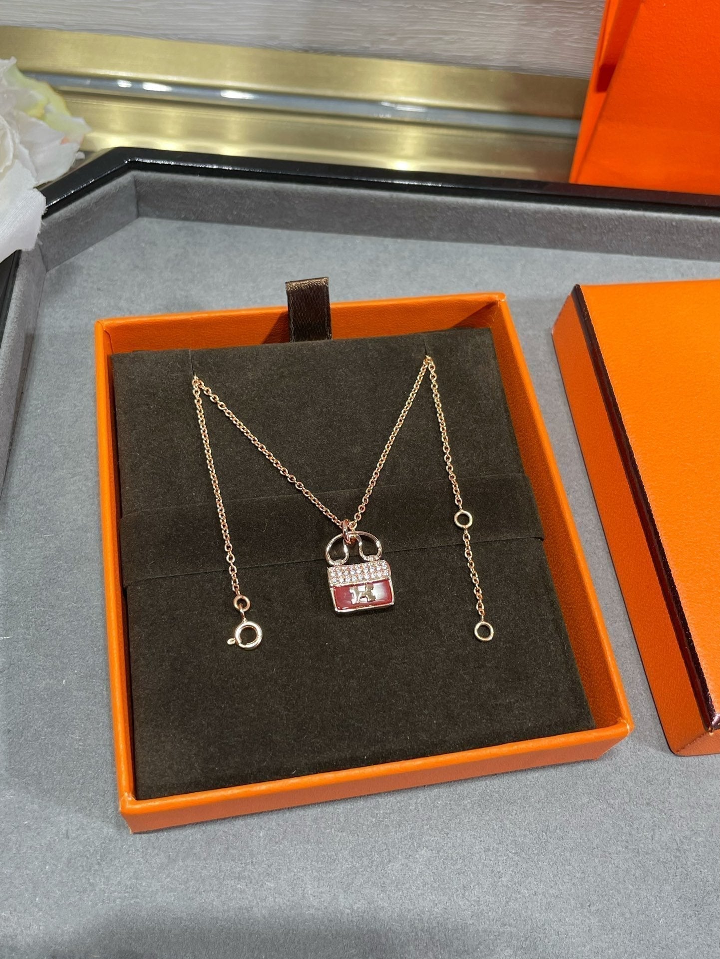 [Dawnora Jewelry]H CIRCE MOISSANITE PENDANT NECKLACE GOLD