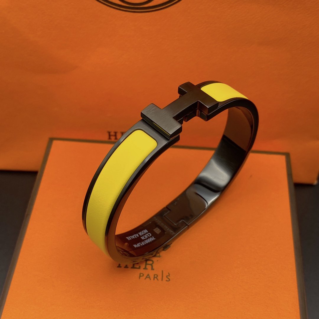 [Dawnora Jewelry]CLIC HM SO BLACK YELLOW BRACELET