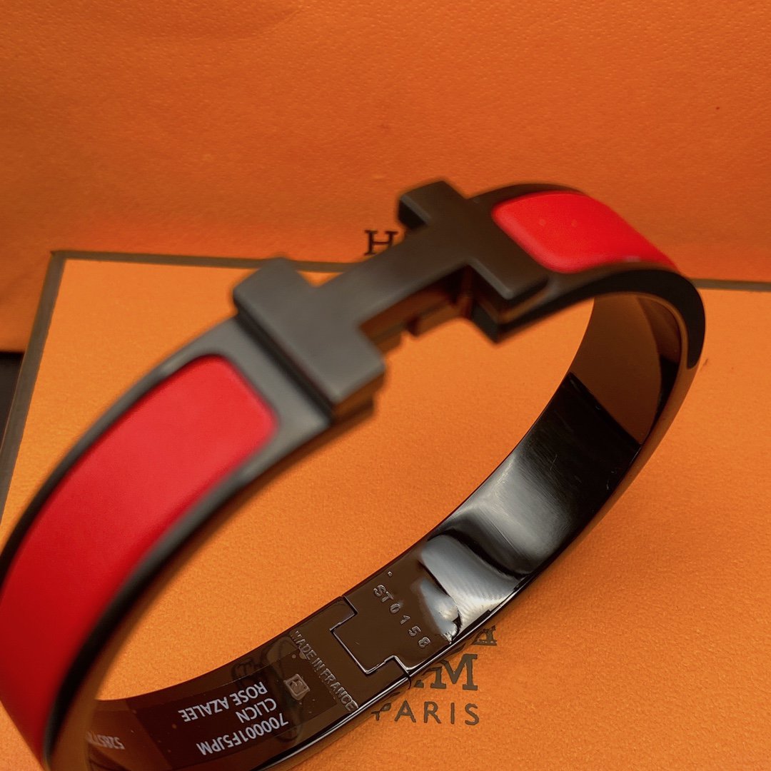 [Dawnora Jewelry]CLIC HM SO BLACK RED BRACELET