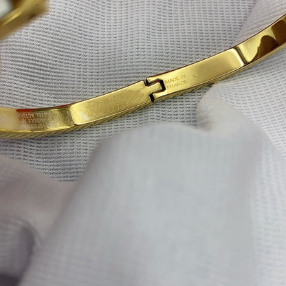 [Dawnora Jewelry]CLASSIC HM CLIC WHITE 8MM ENAMEL BRACELET