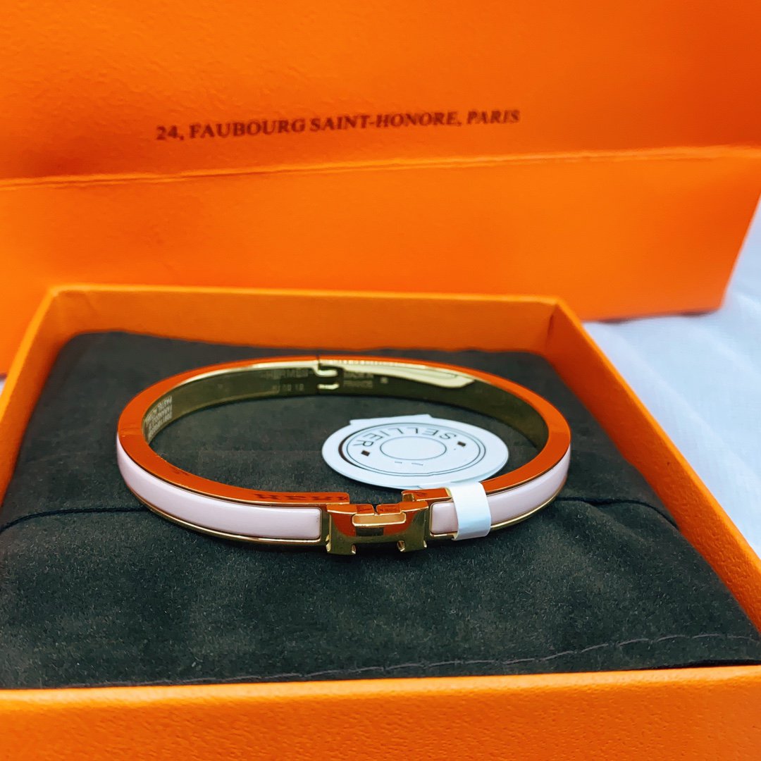 [Dawnora Jewelry]CLASSIC HM CLIC  PINK 8MM ENAMEL BRACELET