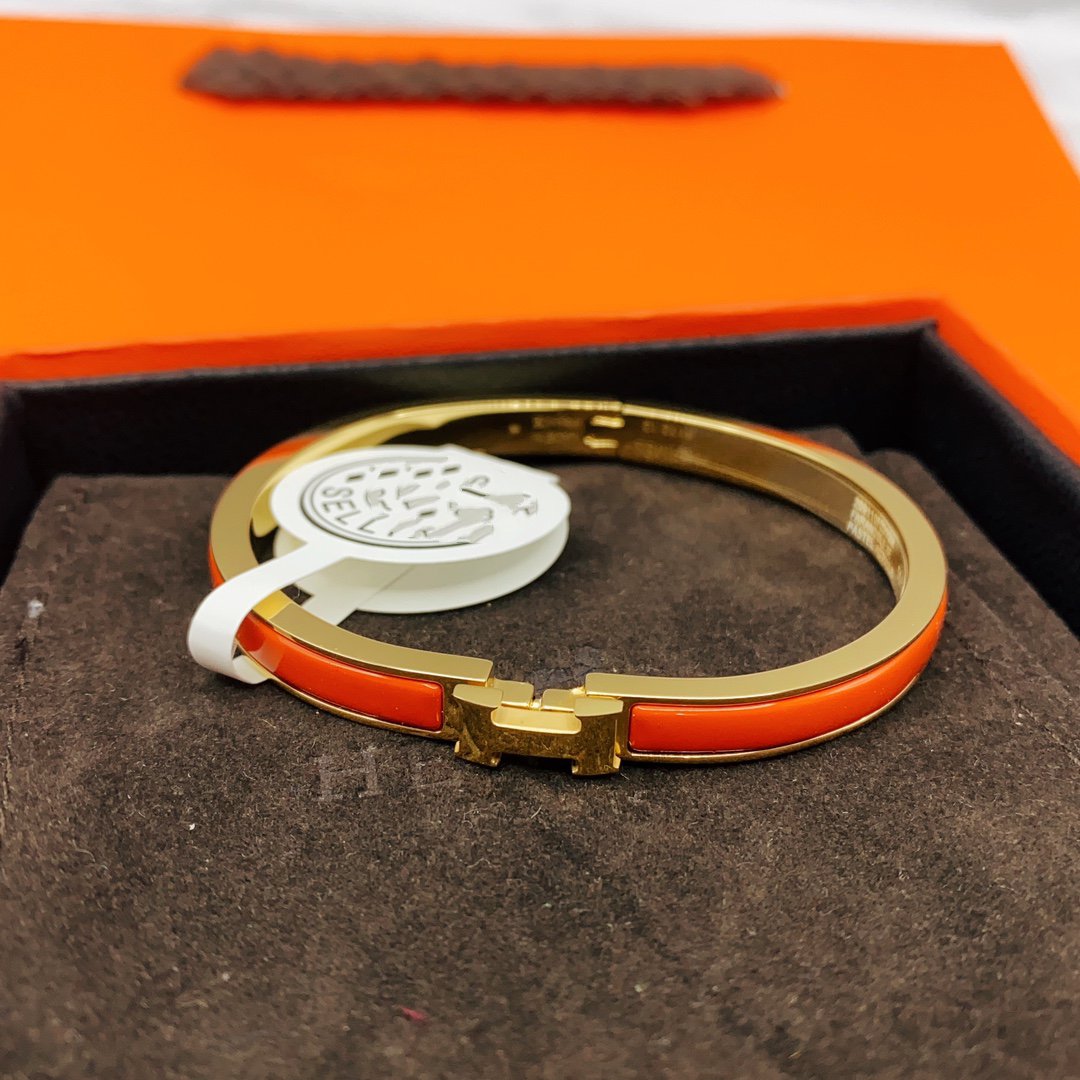 [Dawnora Jewelry]CLASSIC HM CLIC RED 8MM ENAMEL BRACELET