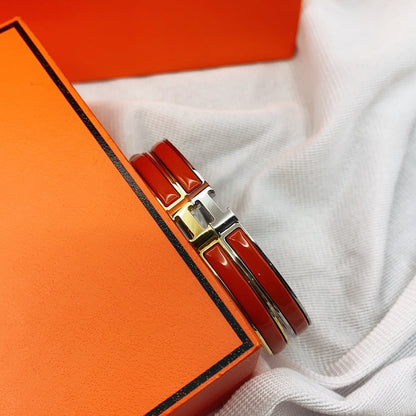 [Dawnora Jewelry]CLASSIC HM CLIC RED 8MM ENAMEL BRACELET