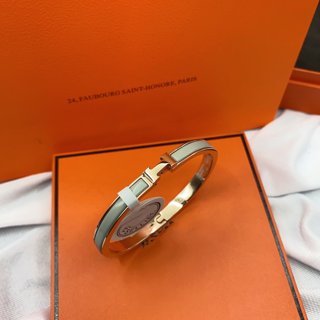 [Dawnora Jewelry]CLASSIC HM CLIC GREEN 8MM ENAMEL BRACELET
