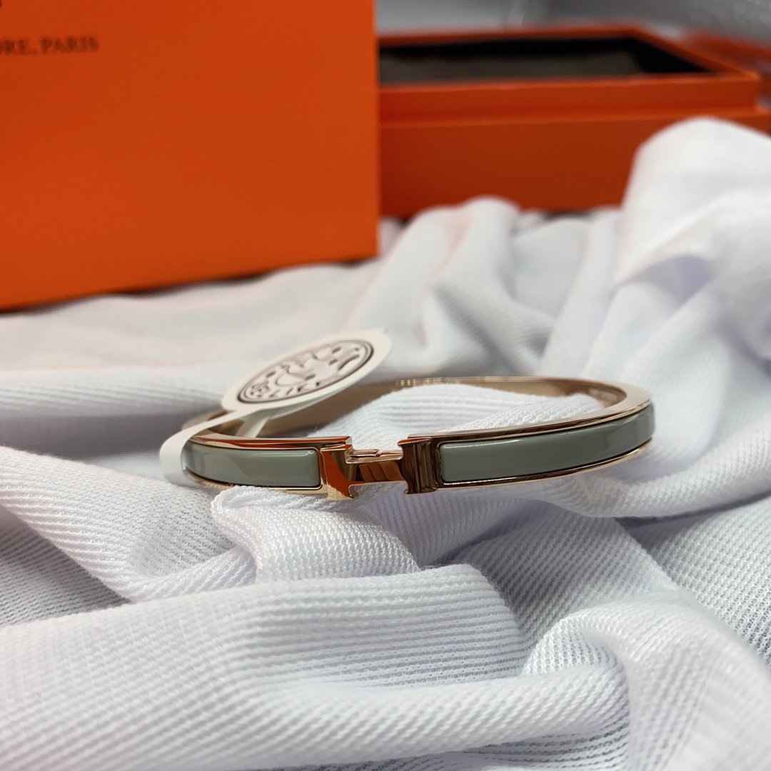 [Dawnora Jewelry]CLASSIC HM CLIC GREEN 8MM ENAMEL BRACELET
