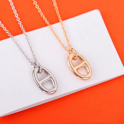 [Dawnora Jewelry]HM PIG NOSE NECKLACE