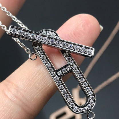 [Dawnora Jewelry]HM NECKLACE PLATINUM ROSE GOLD DIAMOND
