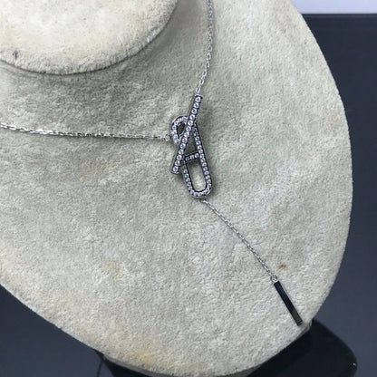 [Dawnora Jewelry]HM NECKLACE PLATINUM ROSE GOLD DIAMOND