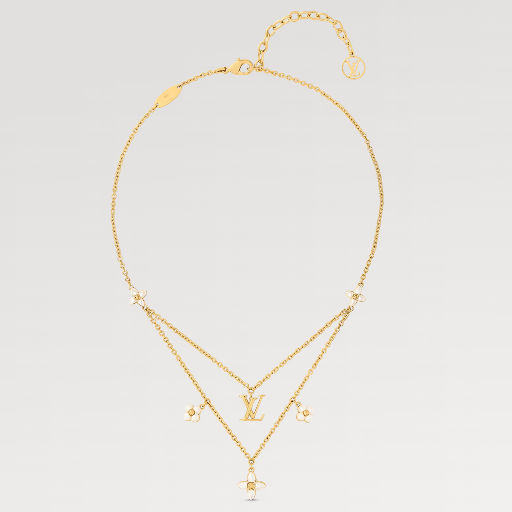[Dawnora Jewelry]FLOWERGRAM GOLD MOP DOUBLE ROW NECKLACE