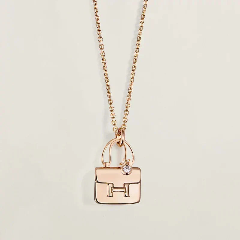 [Dawnora Jewelry]AMULETTE PEDANT ROSE GOLD NECKLACE