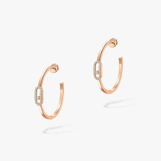 [Dawnora Jewelry]CREOLES MOVE UNO PM DIAMOND EARRINGS