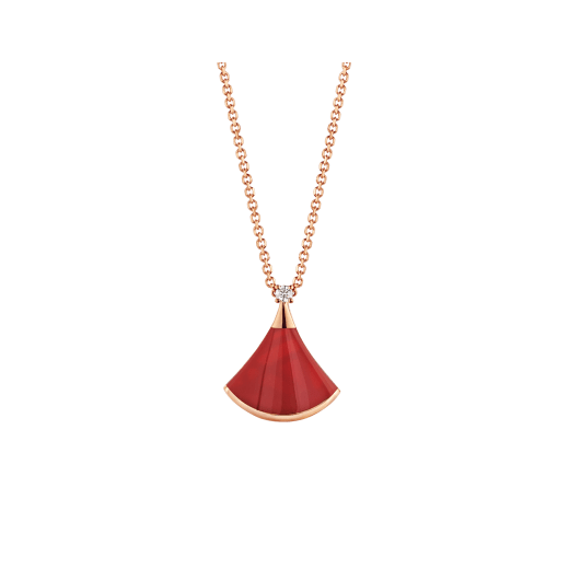 [Dawnora Jewelry]DREAM NECKLACE CARNELIAN 1 DIAMOND