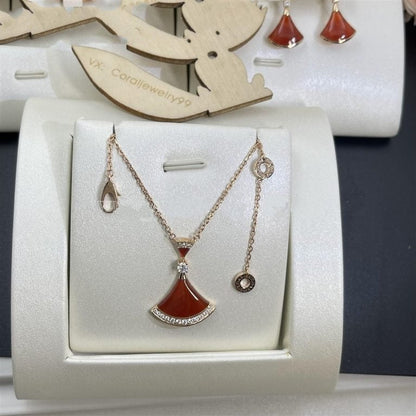 [Dawnora Jewelry]DREAM NECKLACE CARNELIAN DIAMOND