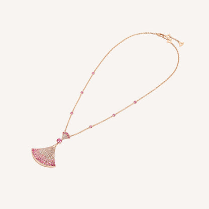 [Dawnora Jewelry]DREAM NECKLACK DIAMOND PINK GOLD