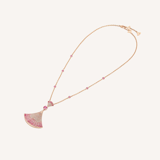 [Dawnora Jewelry]DREAM NECKLACK DIAMOND PINK GOLD