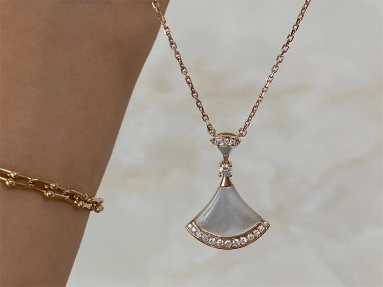 [Dawnora Jewelry]DREAM NECKLACE MOP PINK GOLD DIAMOND