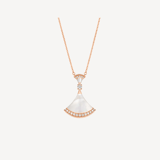 [Dawnora Jewelry]DREAM NECKLACE MOP PINK GOLD DIAMOND