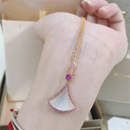 [Dawnora Jewelry]DREAM NECKLACE MOP DIAMOND PINK