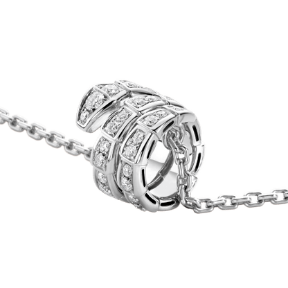 [Dawnora Jewelry]SERPENTI  NECKLACE DOUBLE RING DIAMOND