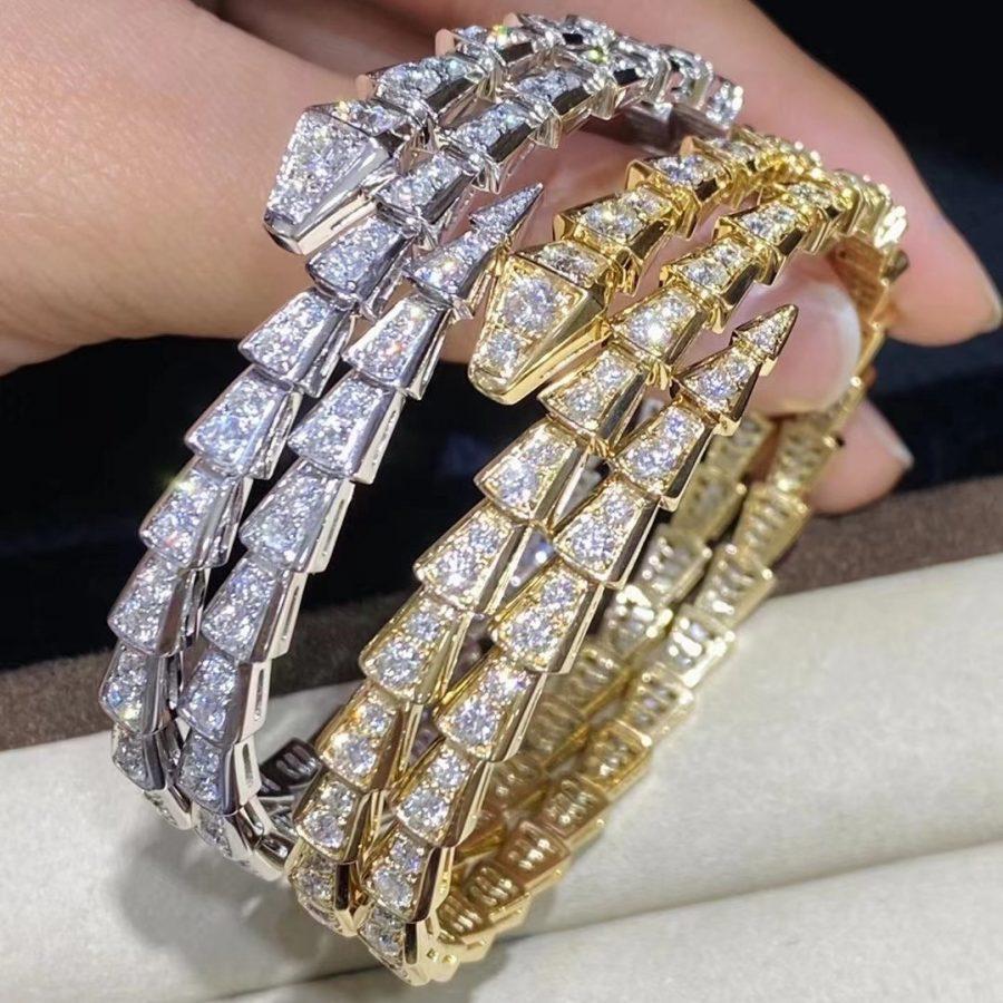 [Dawnora Jewelry]SERPENTI BRACELET GOLD DIAMOND DOUBLE ROW
